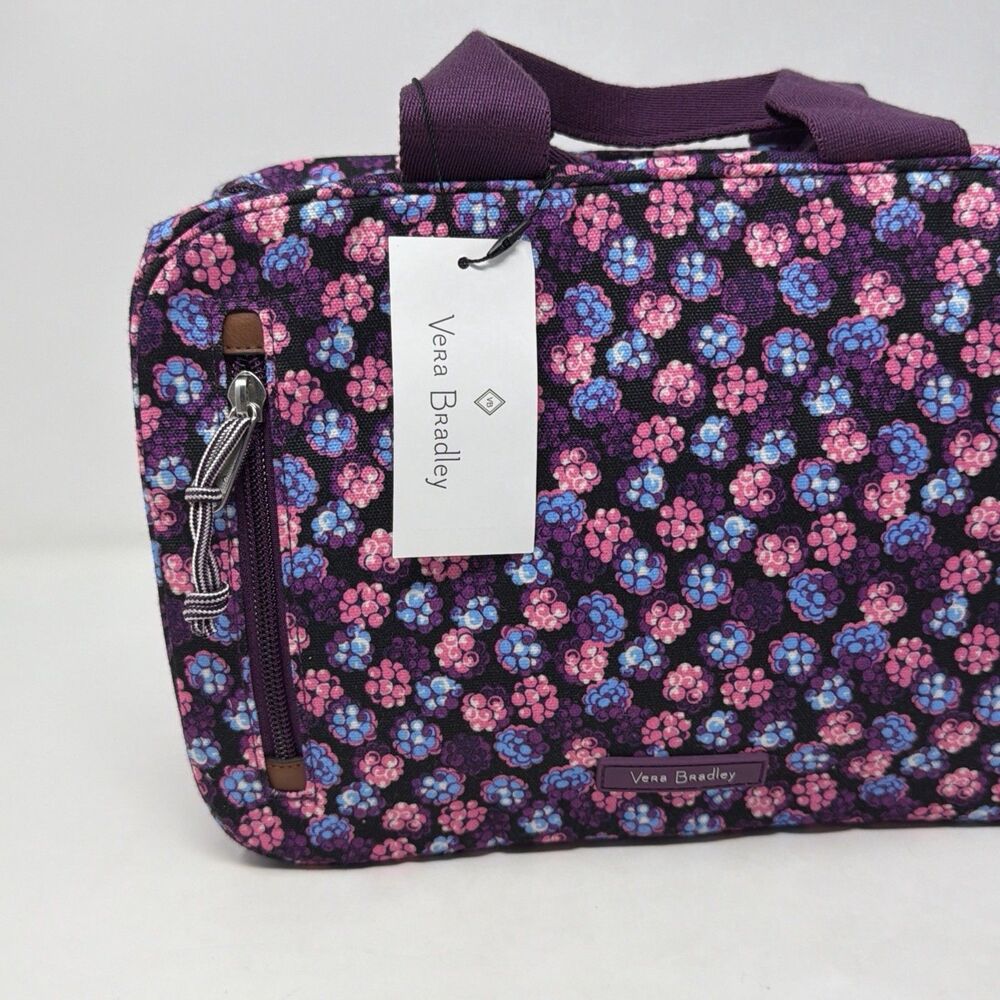 Vera Bradley Lighten Up Travel Organizer Berry Burst NWT Cosmetic Toiletry Bag - Picture 3 of 16